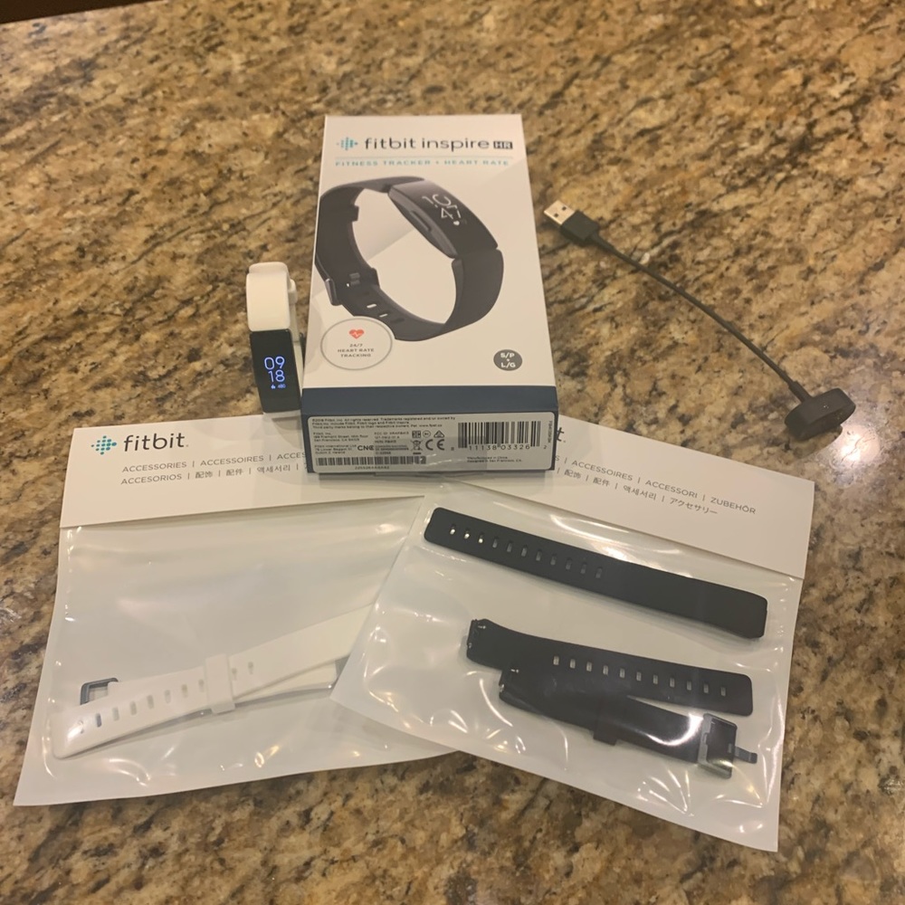 Fitbit Inspire with Original Box and Bands